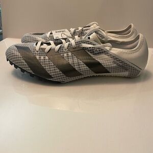 NEW adidas Sprintstar Track Field Spikes Shoes White Gray US 12 Men’s
